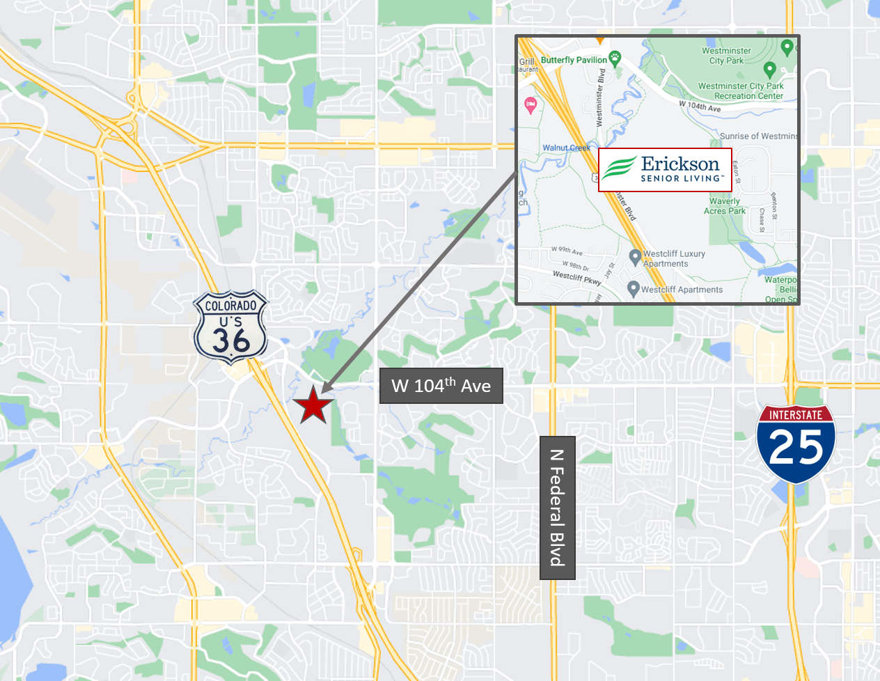 Westminster Location Map